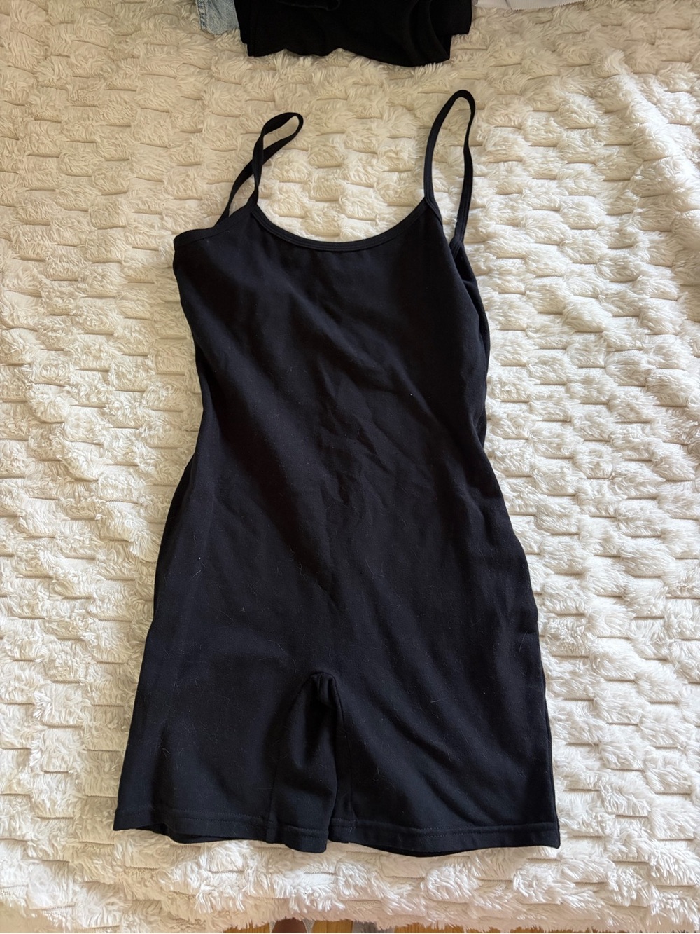 American Apparel Black Cotton Tank Romper